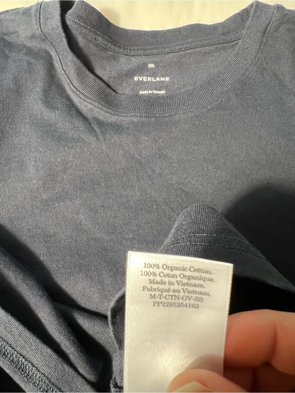 Everlane Men's Short Sleeve Crew Tee in Slate Blue - Picture 9 of 9
